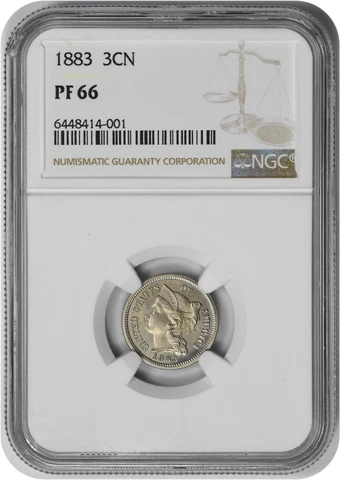 1883 Three Cent Nickel PR66 NGC Cover