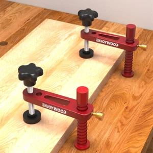 Enjoywood 2Pack Bench Dog Hole Clamps Clamp Down Woodworking Tools Workbench DIY - Foto 1 di 7