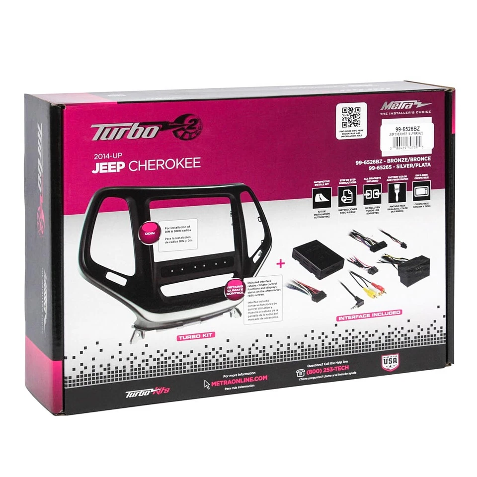 Metra 99-6526BZ 2-DIN Installation Dash Kit for Jeep Cherokee 2014-Up - Bronze - Image 1 of 2