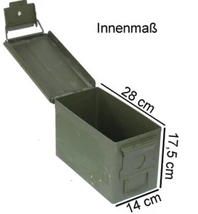 2 X Bundeswehr Kiste U.S. Munitionskiste Metall Transportkiste mit dichtung Gr.2 - Bild 1 von 3