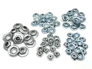 75pc emblem script name plate thread cutting nuts 5 sizes 1/8 5/32 3/16 1/4 5/16 - Bild 1 von 2