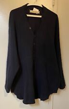 Free People Blouse We The Free Summer Daydream Buttondown Shirt Top Navy Sz L