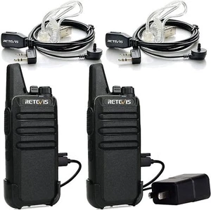 Retevis RT22 Walkie Talkies Two Way Radios for School/Church&Headsets 2pack - Afbeelding 1 van 9