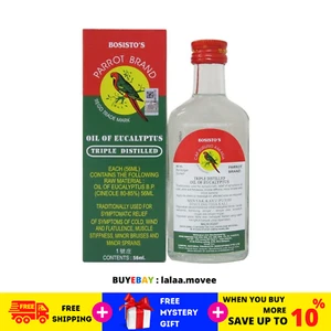 2 Bottle Bosisto's Parrot Brand Oil Of Eucalyptus Oil 56ml FREE SHIPPING - Picture 1 of 7
