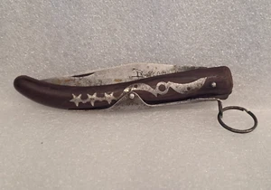 VECCHIO ANELLO COLTELLO TASCABILE PIEGHEVOLE OKAPI - LOCK STAR & MOON MADE IN GERMANY - Foto 1 di 11