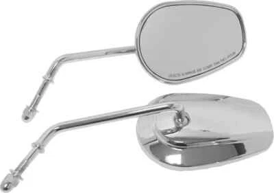 HD Chrome Tapered Long Stem Side Mirror Pr Harley Dyna Sturgis 80-91 Foto 1 de 3