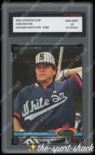 1991 Carlton Fisk Topps Stadium Club 1st Graded 10 Chicago White Sox MLB Card
