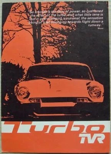 TVR TURBO Car Sales Brochure Leaflet 1976 - Picture 1 of 3
