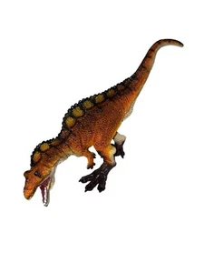Dinosaurio de plástico duro naranja y negro - Imagen 1 de 8