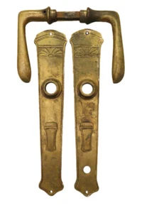Antiker alter Jugendstil Türbeschlag, Türdrücker, Türgriffe, Türklinke 1918 - Bild 1 von 2