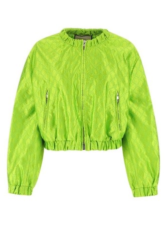 Giacca bomber verde raso Gucci nuova taglia 44