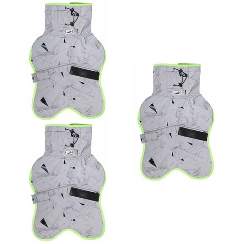 VETEMENTS 3 Pezzi Costume Antipioggia per Cani Riflettente Cucciolo Cappotto Antivento Abbigliamento per Pet Cane