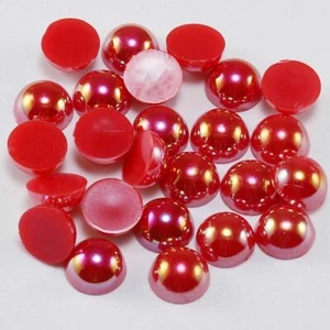 300pcs Half Round Flat Back Pearl Beads red Color Size3mm - Picture 1 of 1
