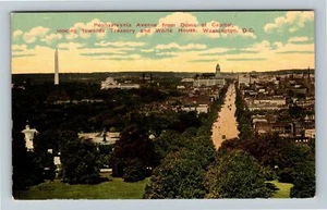 Washington D.C. Pennsylvania Avenue from U.S. Capital Building Vintage Postcard - Picture 1 of 2
