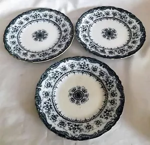 John Maddock & Sons England Waverley 3 platos de almuerzo azul verdoso 9" - Imagen 1 de 7