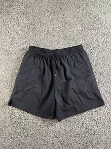 VINTAGE Olympus Shorts Mens Large Black Gym Training Drawstring 5 in Inseam 90s - Picture 1 of 9