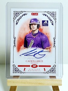 Caden Grice RC 2022 Onyx Vintage Blue Ink On-Card Auto #VA-CG Clemson Tigers