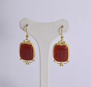 TAGLIAMONTE ORECCHINI ARGENTO 925 PASTE VITREE AGATA ROSSA TGN 940 - Foto 1 di 3
