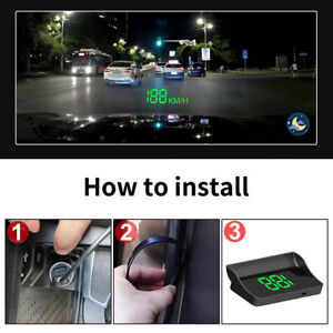 Auto-Digital-GPS-Tacho-LED-Display, intelligentes Head-Up-Display, große Schrift