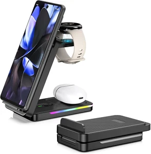Wireless Charging Station for Google Pixel Watch 3/2 (Not for Watch 1), 3 in 1 - Picture 1 of 12