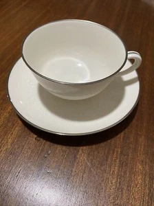 Noritake CUP & SAUCER SET Montblanc 7527 Ivory China Japan - Picture 1 of 10