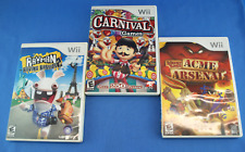 Wii Game Lot Acme Arsenal + Carnival Games + Rayman Raving Rabbids 2 FREE SHIP