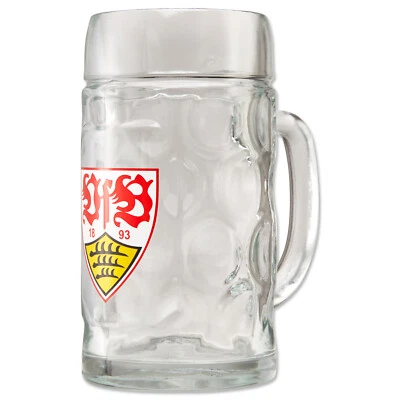 VFB STUTTGART 1893 AG VfB Stuttgart Bierkrug Halbe Glas 0,5L Wappen Verein Fußball Fan