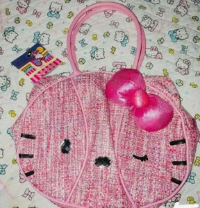 Heatherette × Hello kitty Kawaii Pink face Hand Bag Sanrio Genuine Unused - Picture 1 of 7