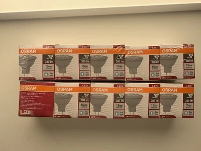 10 x OSRAM LED GU5.3 Downlight Globes Bulbs 5W 12V MR16 Daylight 6500K 380Lm - Image 1 of 3