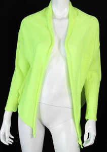 Cárdigan Suéter DANIELA GREGIS Fluorescente Amarillo-Verde Algodón Tejido O/S - Imagen 1 de 6