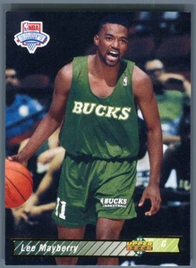 1992-93 Upper Deck Milwaukee Bucks Lee Mayberry #17a Rookie - Bild 1 von 2