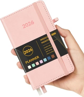 Forvencer Pocket Planner 2026, Weekly Monthly Planners with Month Tabs for Purse - Image 1 of 4