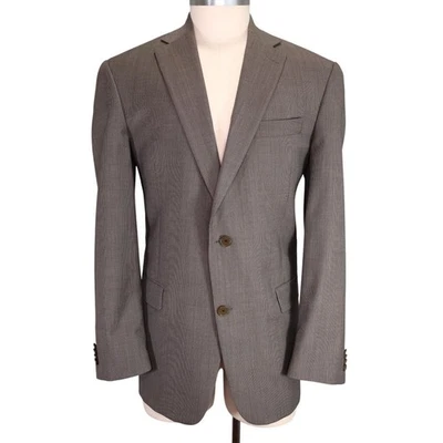 Abrigo Deportivo Hart Schaffner Marx Para Hombre 44L Beige Marrón Forrado Chaqueta Blazer Carrera Foto 1 de 4