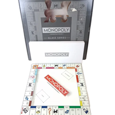 Monopoly Glass Series Tempered Glass Gameboard Complete Set OpenBox Sealed Parts - Image 1 of 4