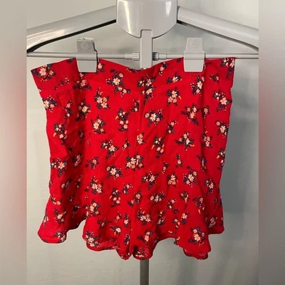NWT American Eagle outfitters red floral shorts size small - Image 1 of 4
