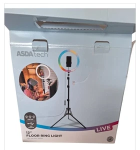 ASDA Tech Ring Light Standing Light 12" FLOOR Ring light - Picture 1 of 18