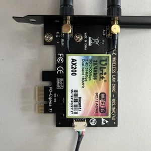 Scheda Rete WiFi+Bluetooth 5.1 Ubit PCI-E WiFi 6.0 Card, 2.4GHz & 5GHz - Foto 1 di 3