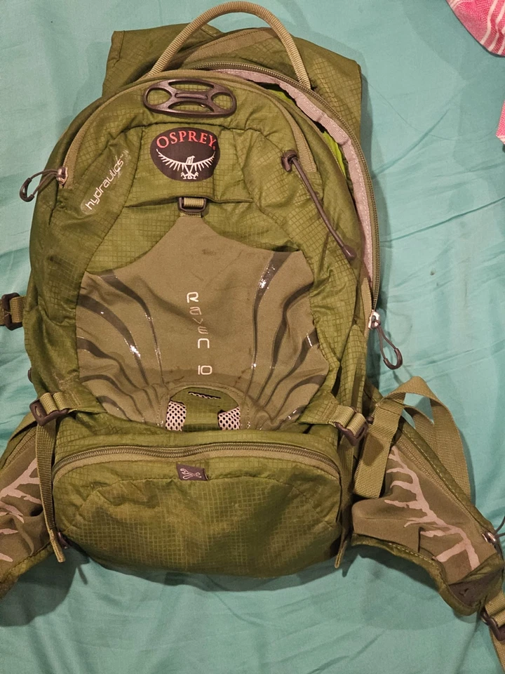 Osprey Raven 10 Mochila Hidráulica Verde Senderismo Escalada Camping Nunca Usada Foto 1 de 1