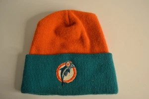 Miami Dolphins, Knit Cap, Orange, Embroidered, Team NFL, Made in USA - Picture 1 of 6