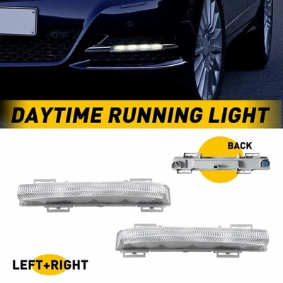 Par de luces antiniebla delanteras DRL derecha e izquierda para Mercedes-Benz W204 W212 C250 C280 C350 Foto 1 de 4
