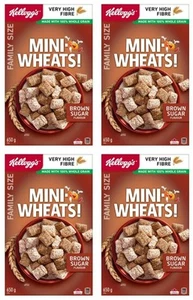 Kellogg's Mini-Wheats Cereal Brown Sugar Flavor, Family Size, 650g (4 Pack) - Picture 1 of 8