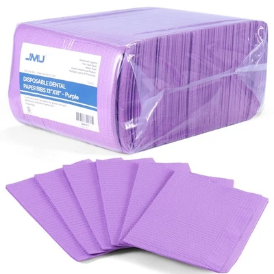 "Baberos dentales desechables para pacientes JMU 3 capas 125 un. baberos tatuajes extra gruesos 13""x18""" Foto 1 de 2
