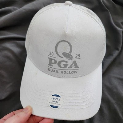 NWT PGA World Championship 2025 Quail Hollow White Youth Trucker Hat - Image 1 of 4