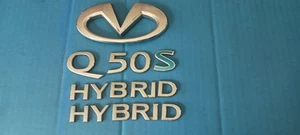 Infiniti Q50S HYBIRD 2014-18 Chrome Lettering Emblems w/ BLUE S Logo OEM Used  - Bild 1 von 6