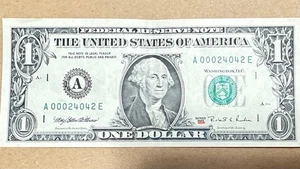 1995 $1  With Error On The 95 /low Number A00024042E   - Picture 1 of 2