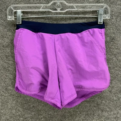 Bermuda de natação Lands' End para meninas 10 bolsos roxos parte inferior - Imagem 1 de 4