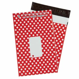 Red Polka Dots Mailing Bags 6" x 9″ – 162 x 230mm - Picture 1 of 1