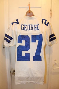 REEBOK Dallas Cowboys Eddie George #27 Authentic Jersey Size 48 Stitched Vintage - Picture 1 of 7