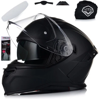 Motorradhelm | VITO PRESTO | Integralhelm | Helm mit Sonnenblende 22.06 +Pinlock