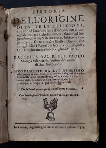 Paolo Morigia: Historia Dell'Origine di tutte le religioni - Venezia 1575 - Foto 1 di 24